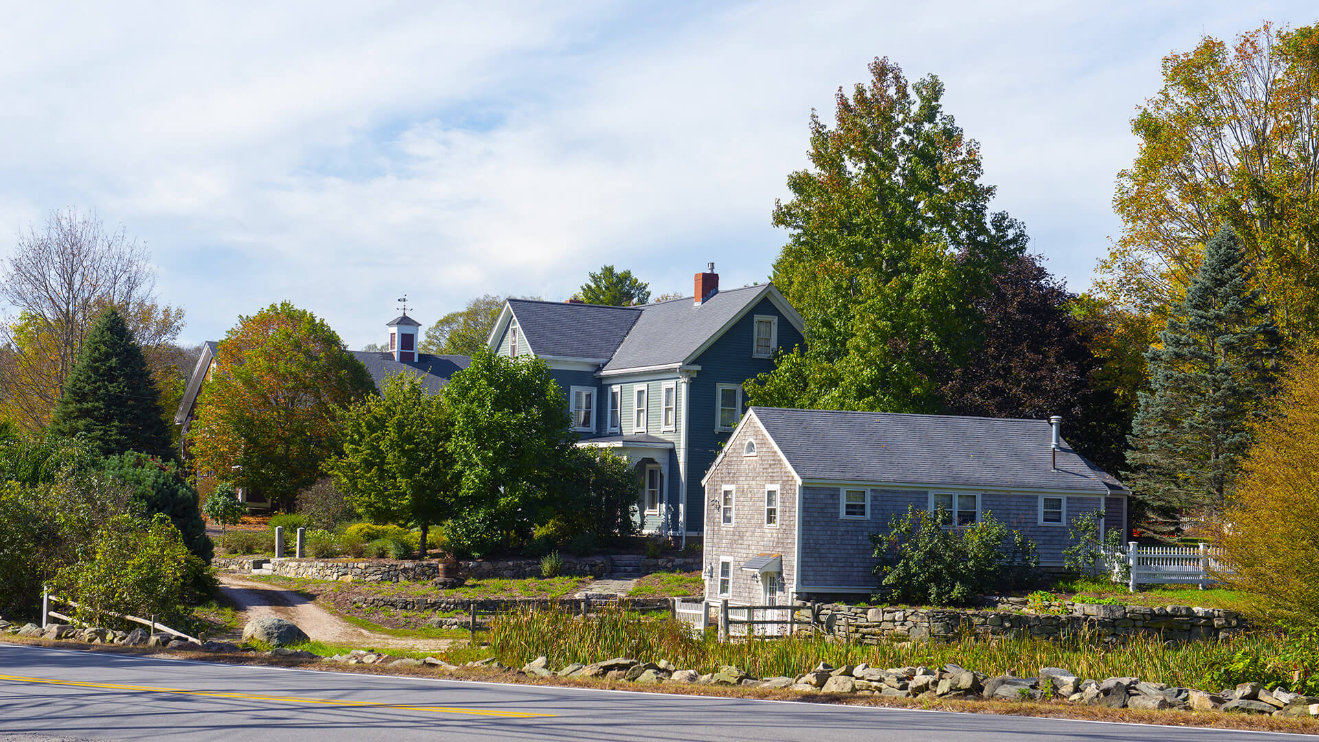 Historic Colonial Georgian Style Building On Washington Street In Sherborn Historic Town Center